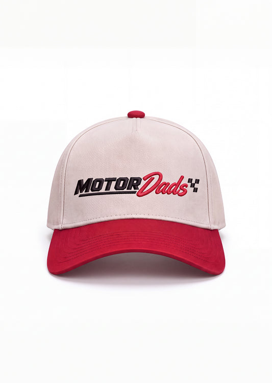 OG Motor Dads Snapback - Red/Cream